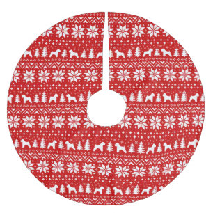 Saia Para Árvore De Natal De Poliéster Teste padrão Wheaten brandamente revestido do