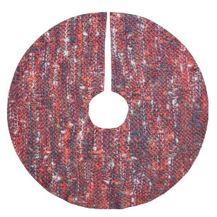 Saia Para Árvore De Natal De Poliéster Textura Colorida de Mão: Fundo Cozy