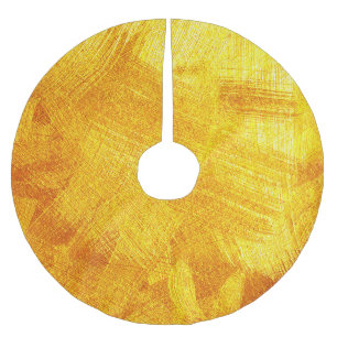 Saia Para Árvore De Natal De Poliéster Textura luxuosa do ouro, fundo abstrato.