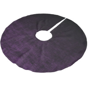 Saia Para Árvore De Natal De Poliéster Textura Ombre Grunge Preto e Roxo