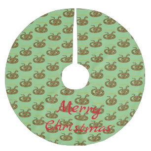 Saia Para Árvore De Natal De Poliéster Thunder_Cove Cobra de Cabeça de Cobre Enrolada