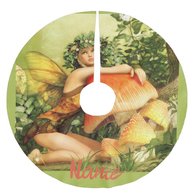 Saia Para Árvore De Natal De Poliéster Thunder_Cove da fada do Cogumelo (Frente)