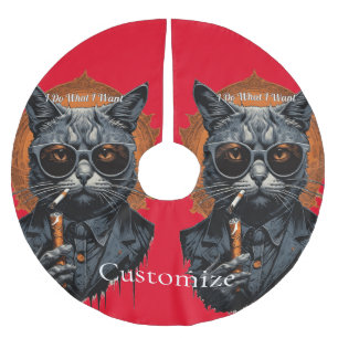 Saia Para Árvore De Natal De Poliéster Thunder_Cove de Gato de Sugata legal