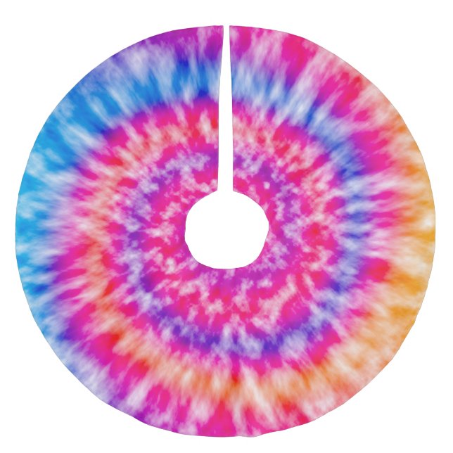Saia Para Árvore De Natal De Poliéster Tie Dye (Frente)