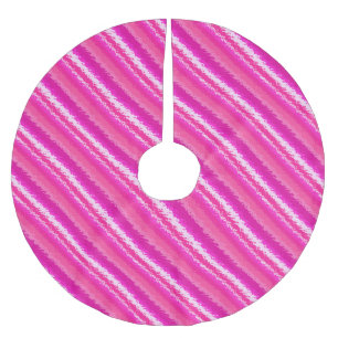 Saia Para Árvore De Natal De Poliéster Tiras de vidro - tons cor-de-rosa profundo