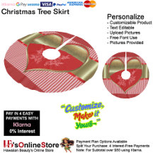 Toalha de árvore de Natal Caixas de Corações