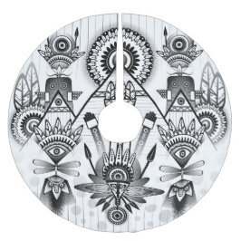 Saia Para Árvore De Natal De Poliéster Tribal Nativo abstrato