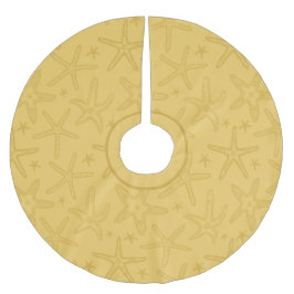 Saia Para Árvore De Natal De Poliéster Tropical Beach Starfish Sand Colored Seashell 