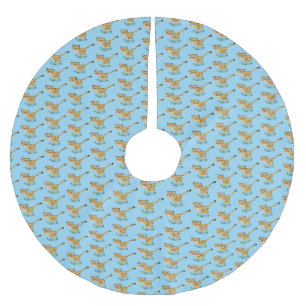 Saia Para Árvore De Natal De Poliéster Uma ilustração de desenho animado de um bebê bonit