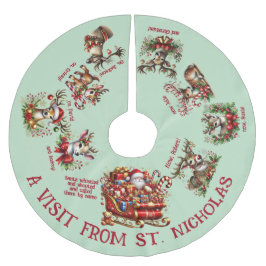 Saia Para Árvore De Natal De Poliéster Uma Visita Da Rua.