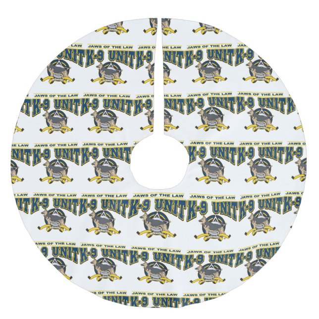 Saia Para Árvore De Natal De Poliéster Unidade da polícia K-9 (Frente)