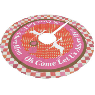 Saia Para Árvore De Natal De Poliéster Vamos Adorá-Lo.