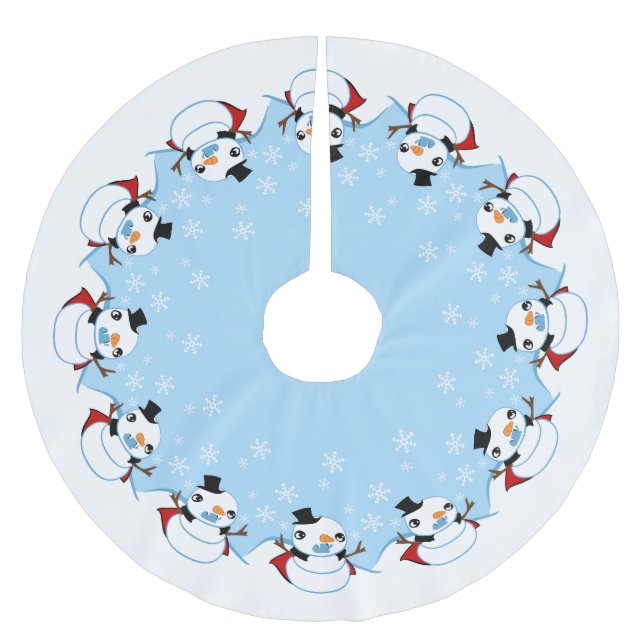 Saia Para Árvore De Natal De Poliéster Vampire Snowman (Frente)