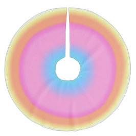 Saia Para Árvore De Natal De Poliéster Vibrações Positivas - Gradiente Radial Colorido