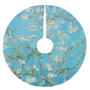 Saia Para Árvore De Natal De Poliéster Vincent van Gogh - Flor de Amendoeira