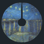 Saia Para Árvore De Natal De Poliéster Vincent van Gogh - Noite Estrelada sobre o Ródano<br><div class="desc">Noite de Starry sobre o Rhone/Nuit etoilee sur le Rhone - Vincent van Gogh,  Oil on Canvas,  1888,  Arles</div>