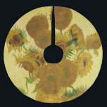 Saia Para Árvore De Natal De Poliéster Vincent van Gogh - Vase com Quinze Girassóis<br><div class="desc">Vase com Quinze Girassóis / Vase avec quinze Tornesols - Vincent Van Gogh,  agosto de 1888 - Girassóis versão 1888 (F454)</div>