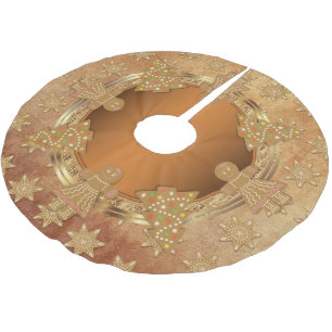 Saia Para Árvore De Natal De Poliéster Vintage Gingerpão