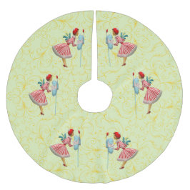 Saia Para Árvore De Natal De Poliéster Vintage Lady 1950 Natal