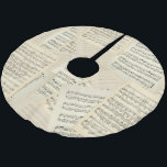 Saia Para Árvore De Natal De Poliéster Vintage Music Composition Collage Christmas<br><div class="desc">Música em folha de imagem é arranjada com vazio de partituras antigas para criar esta colagem musical harmoniosa.</div>