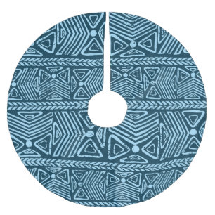 Saia Para Árvore De Natal De Poliéster Vintage tribal, padrão perfeito.