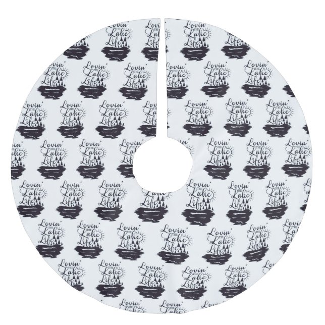 SAIA PARA ÁRVORE DE NATAL DE POLIÉSTER **VIVENDO NO LAGO** (Frente)