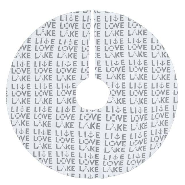 SAIA PARA ÁRVORE DE NATAL DE POLIÉSTER **VIVENDO NO LAGO** (Frente)