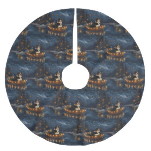 Saia Para Árvore De Natal De Poliéster Voz Festiva da Grande Montanha da Suíça