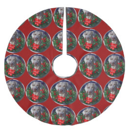 Saia Para Árvore De Natal De Poliéster Weimaraner Christmas