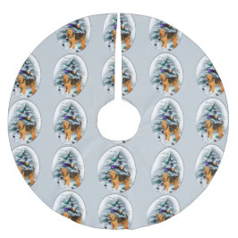 Saia Para Árvore De Natal De Poliéster Welsh Terrier Christmas