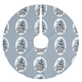 Saia Para Árvore De Natal De Poliéster West Highland White Terrier Natal