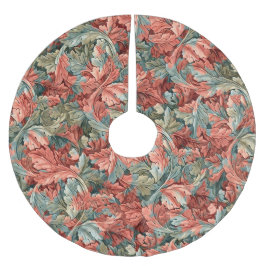 Saia Para Árvore De Natal De Poliéster William Morris Acanto Ferrugem Vermelho Salvia Ver