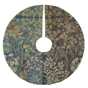 Saia Para Árvore De Natal De Poliéster William Morris Faisão Pássaro Árvore Flor
