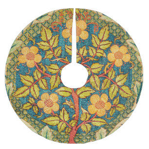 Saia Para Árvore De Natal De Poliéster William Morris Rosa Wreath: Artes e Artesanatos Cl