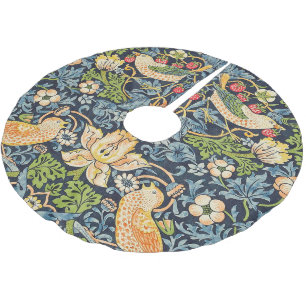 Saia Para Árvore De Natal De Poliéster William Morris Strawberry Thief Padrão Floral