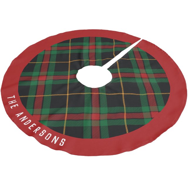 Saia Para Árvore De Natal De Poliéster Xadrez Natal (Inclinado)