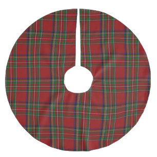 Saia Para Árvore De Natal De Poliéster Xadrez Real Stewart Tartan