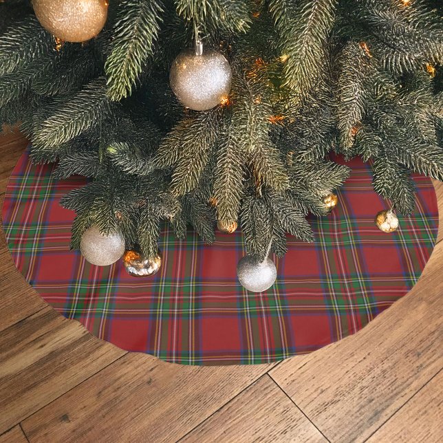 Saia Para Árvore De Natal De Poliéster Xadrez Tradicional de Stewart Tartan (Criador carregado)