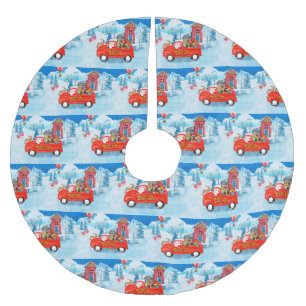 Saia Para Árvore De Natal De Poliéster Yorkshire Terrier Dog Christmas Delick
