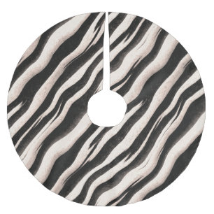 Saia Para Árvore De Natal De Poliéster Zebra tira textura perfeita + suas ideias