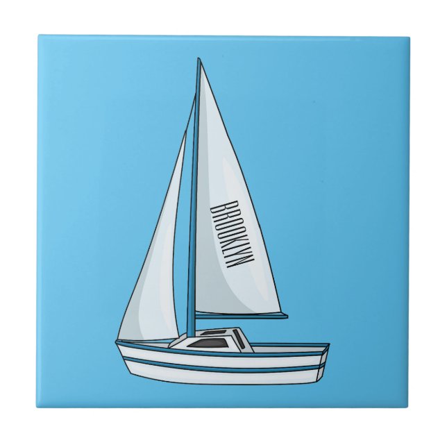 Sailboat cartoon illustration (Frente)