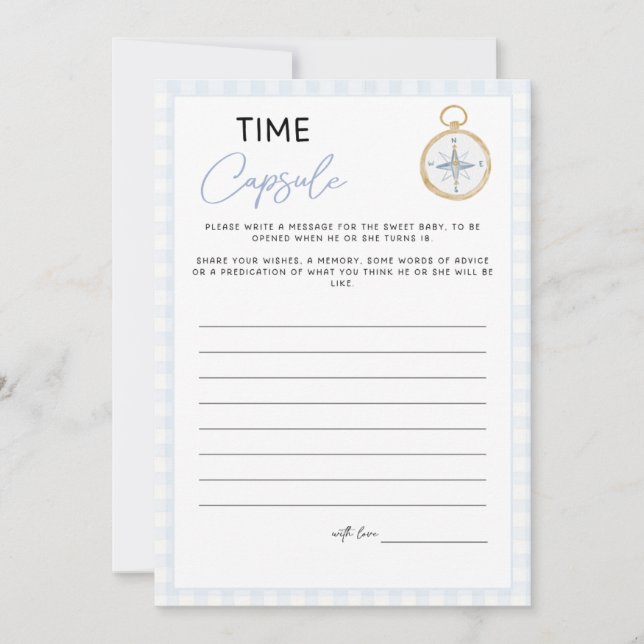 Sailing Themed Baby Shower Game - Time Capsule  (Frente)