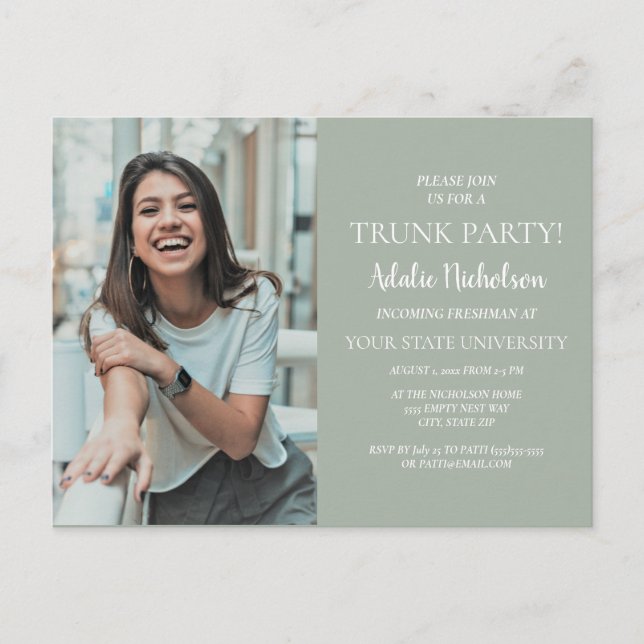 Saindo do Cartão Postal de Foto do Partido do Tron (Frente)