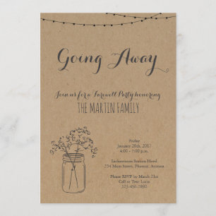 Saindo do Convite de festas   Papel Kraft russo