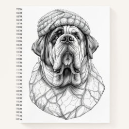 Saint Bernard Marble Statue Antique Style Notebook