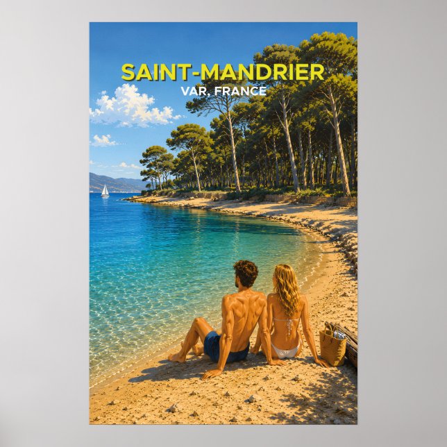 Saint-Mandrier – Vintage Travel Poster (Frente)