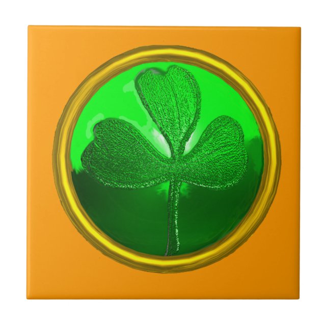 SAINT PATRICK'S CELTIC HEART, SHAMROCK, laranja (Frente)