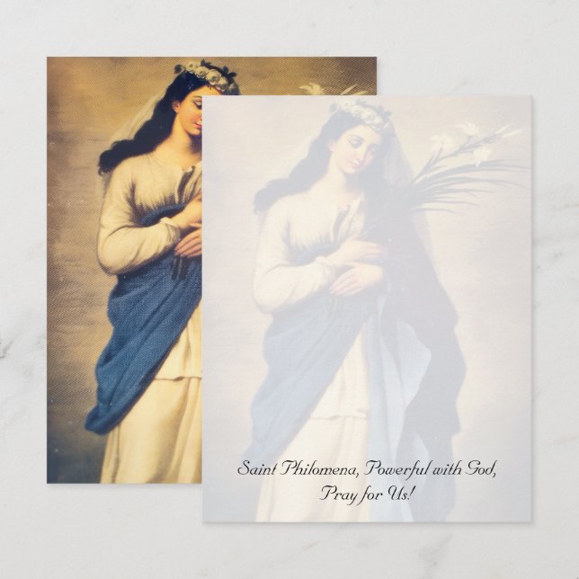 Saint Philomena Inspirational card (Frente/Verso)
