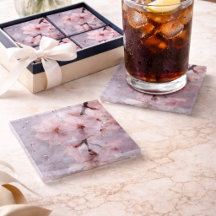 Sakora pink Glass Coaster – Desenho de Flor Elegan