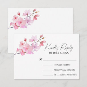 Sakura - Cartão de Resposta de Casamento